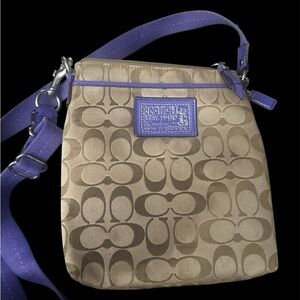 Coach Poppy Signature C Crossbody Khaki/Purple
